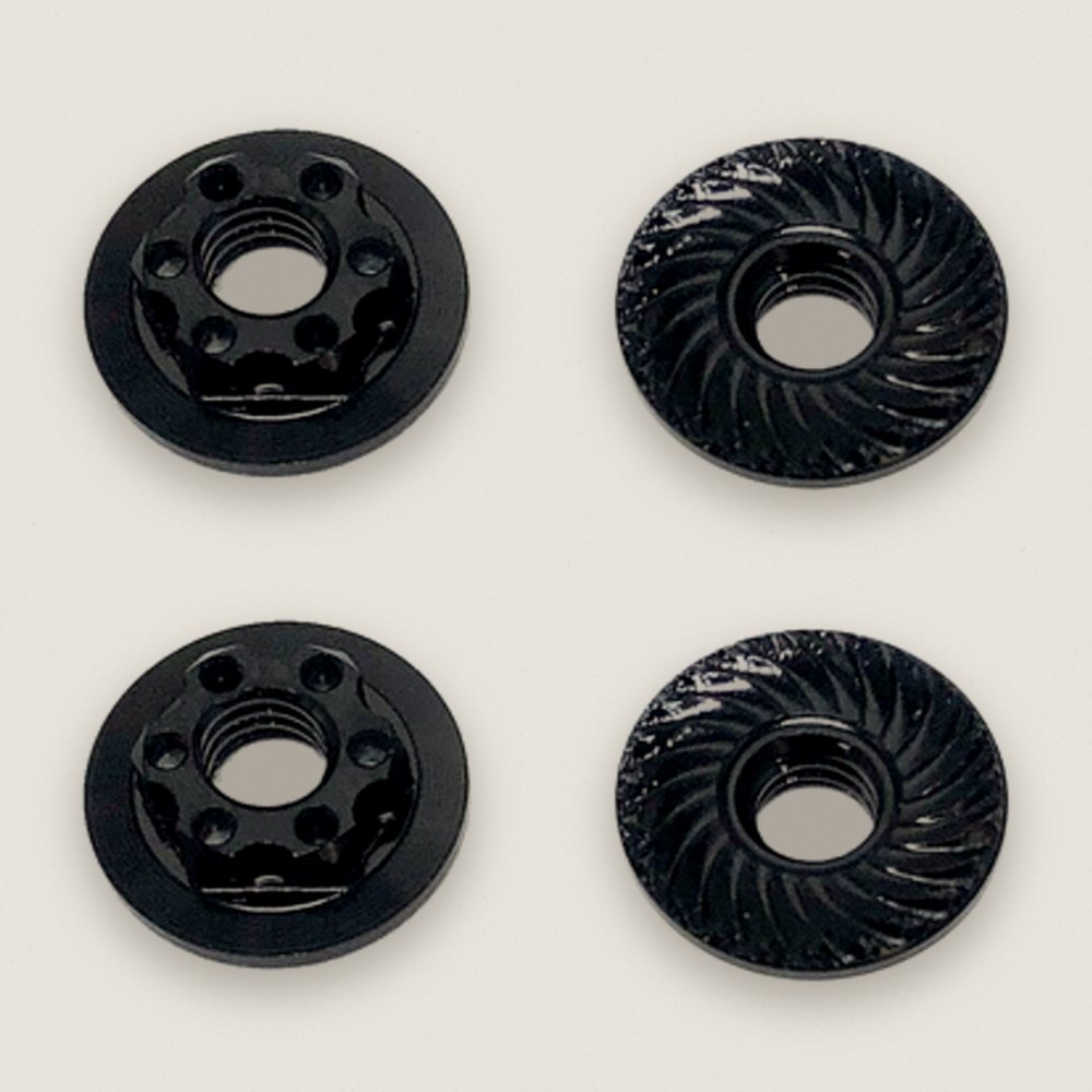 Low Profile M4 Wheel Nuts, Black, FT - Associated