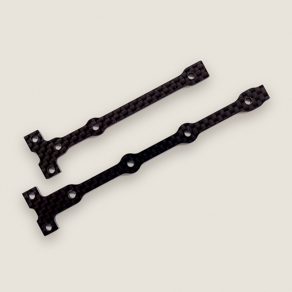 Chassis Brace Support Set, Flex 2.0mm Carbon Fiber for RC10B74.1 - Associated