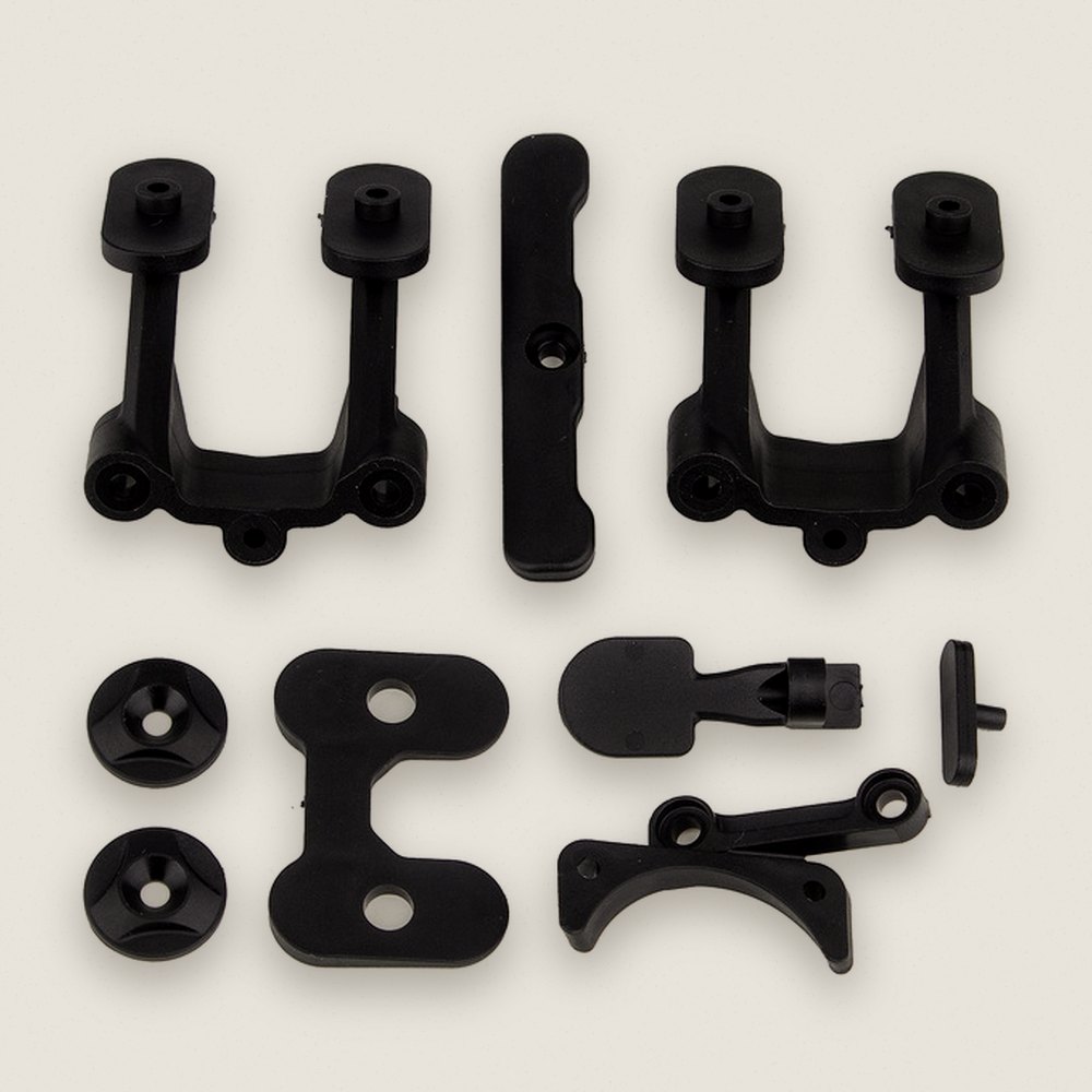 Fan Mounts and Bumper, Rear Body Wing for RC10B74.2 - Associated