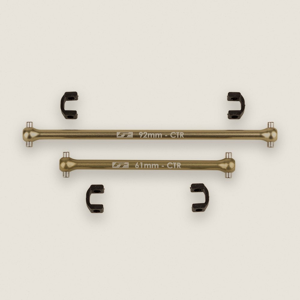 Center Dogbone Set, Aluminum Factory Team for RC10B74.2 - Associated