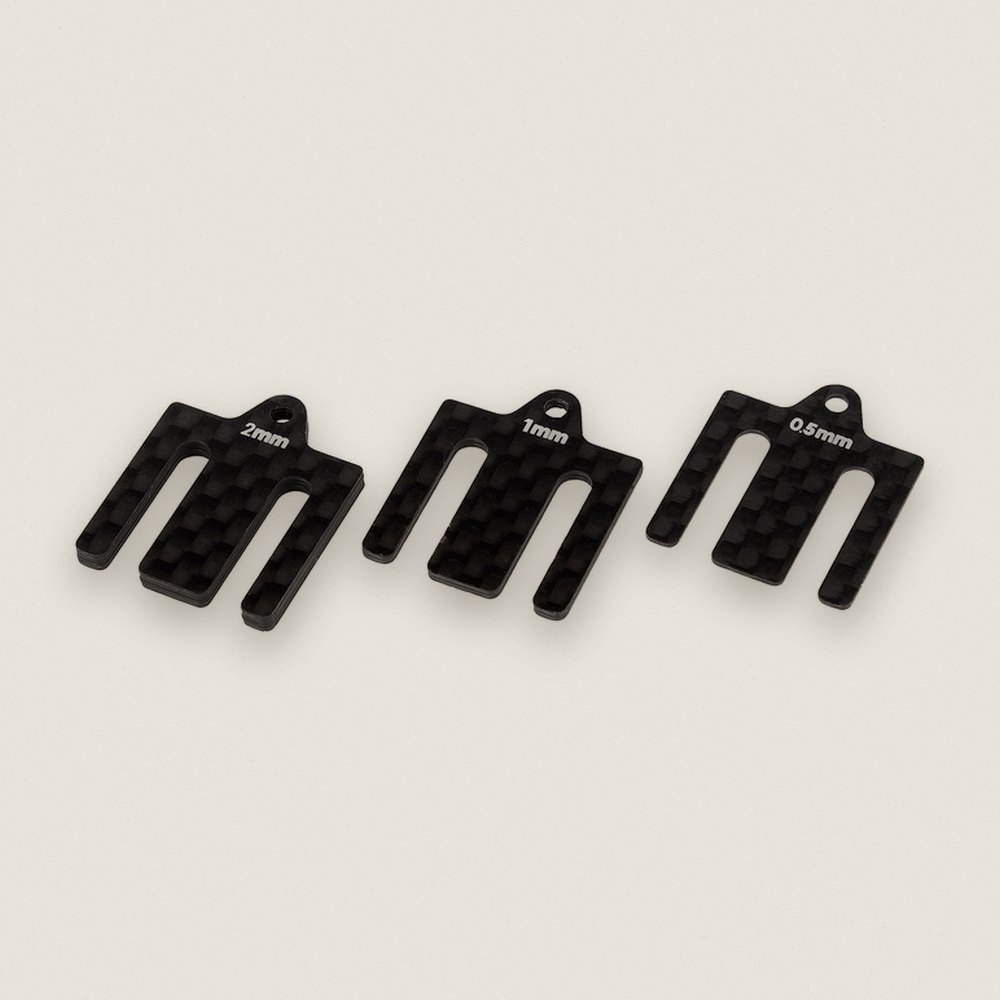 Front Bulkhead Shims, Carbon Fiber, FT for RC10B7 - Associated
