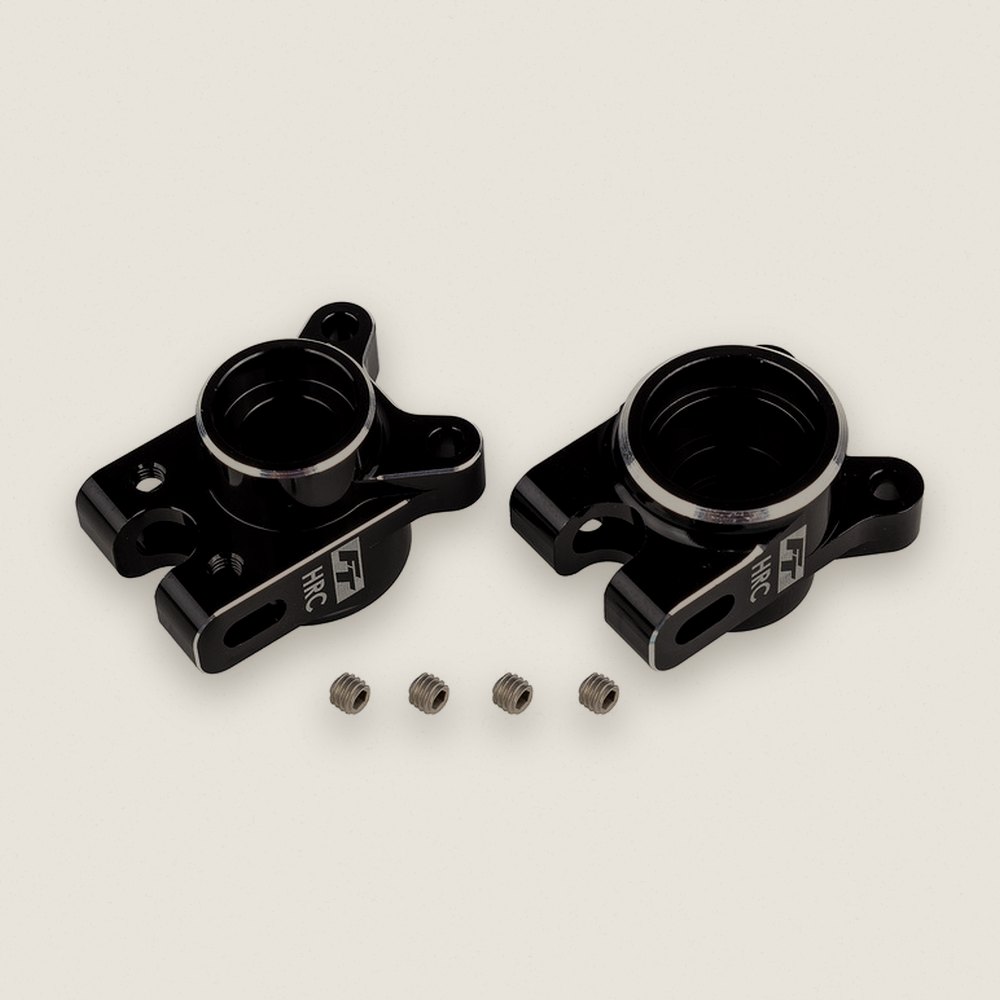 Rear Hub Set, HRC, Black FT for RC10B7 - Associated