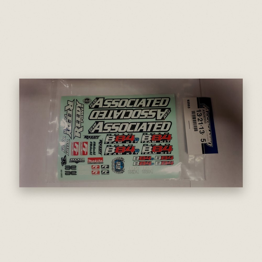 Decal Sheet for RC10b84 - Associated