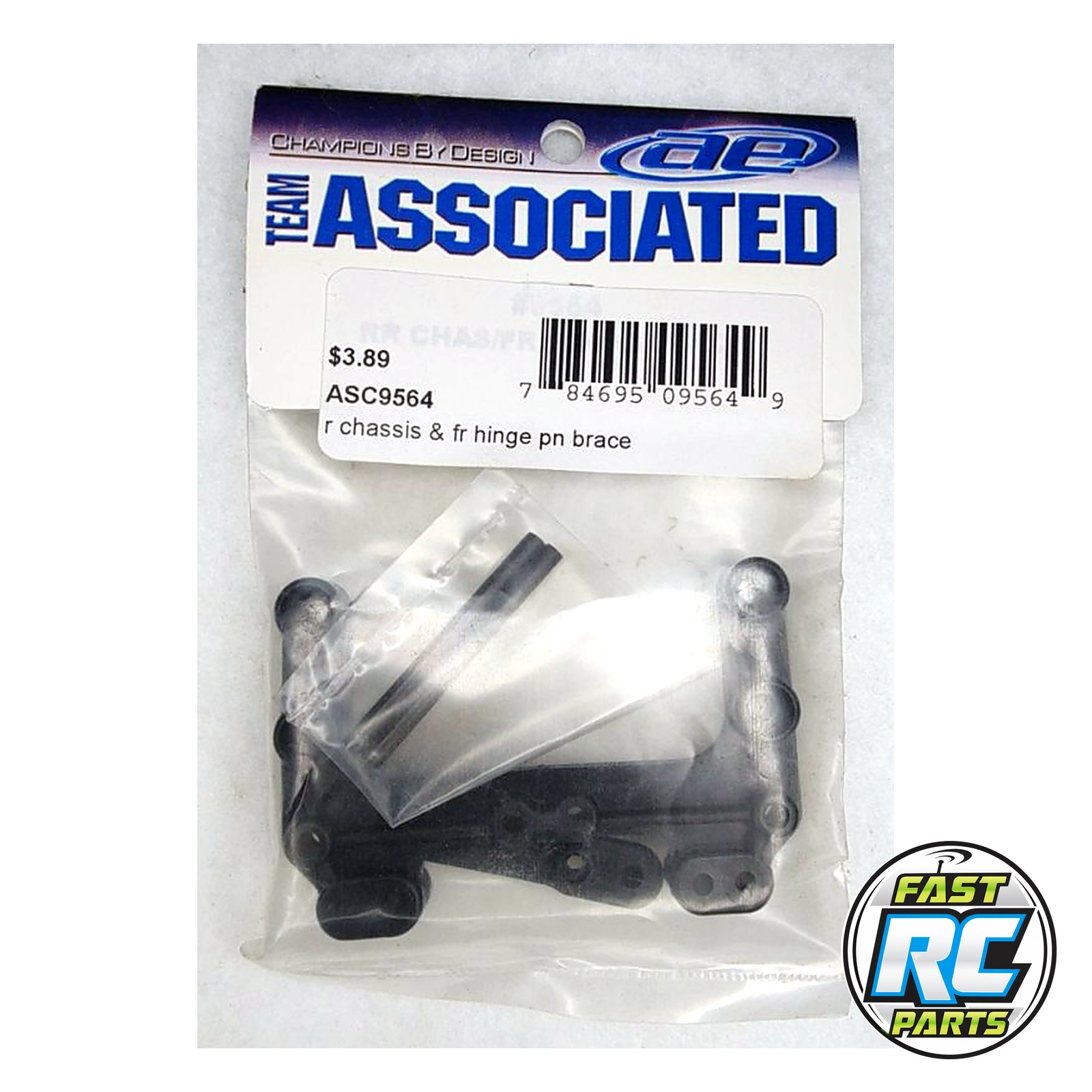 Rear Chassis Brace and Front Hinge Pin Brace for RC10B4 - Associated