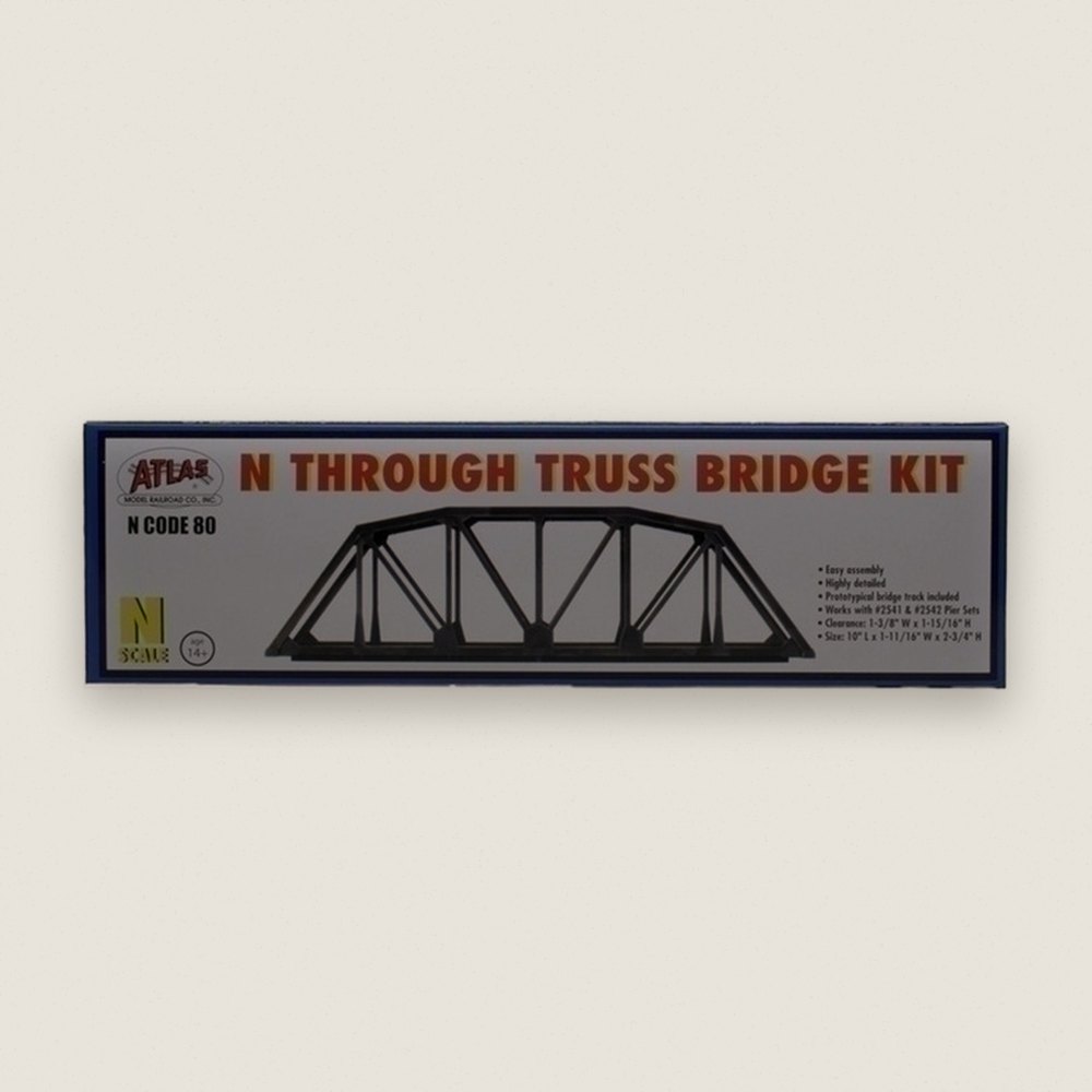 Through Truss Bridge Kit, N Code 80, Silver - Atlas Trains