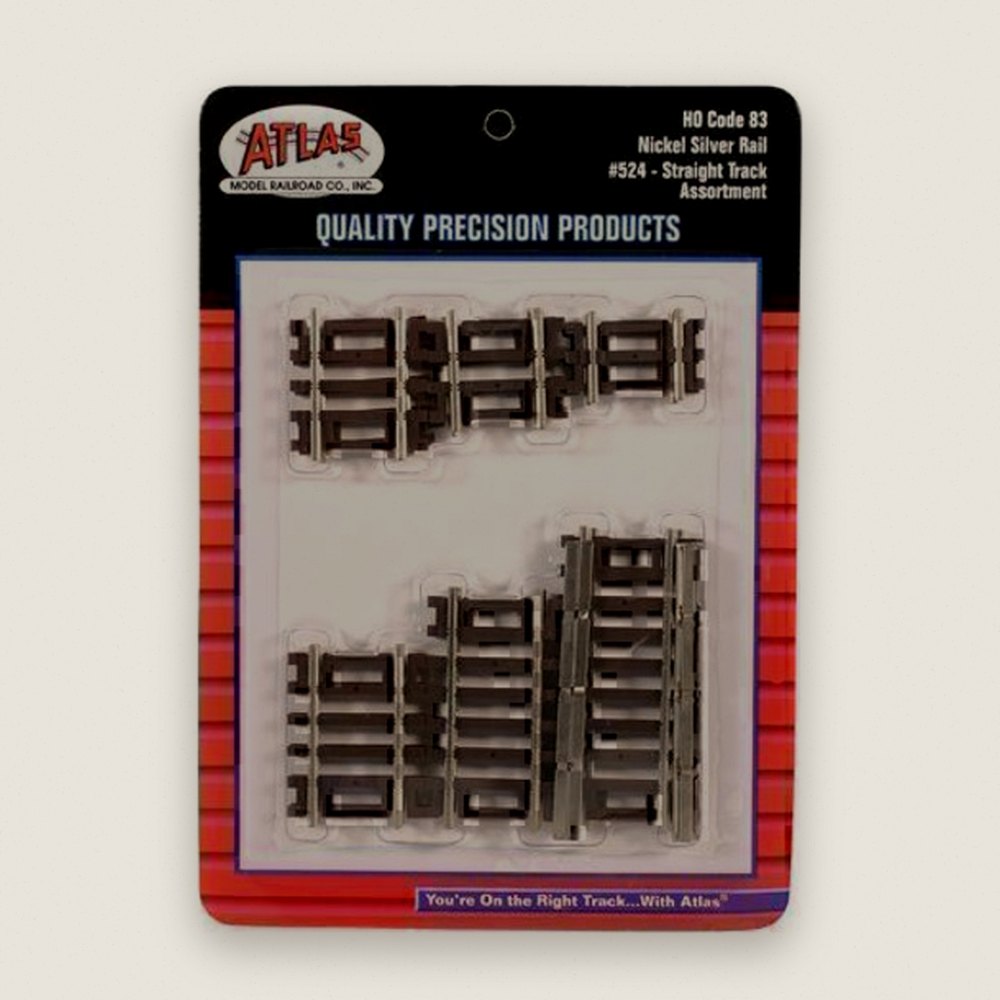 Straight Track Assortment, HO Code 83 - Atlas Trains