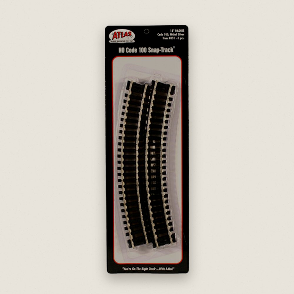 15 Radius Curves (6), HO C100 - Atlas Trains
