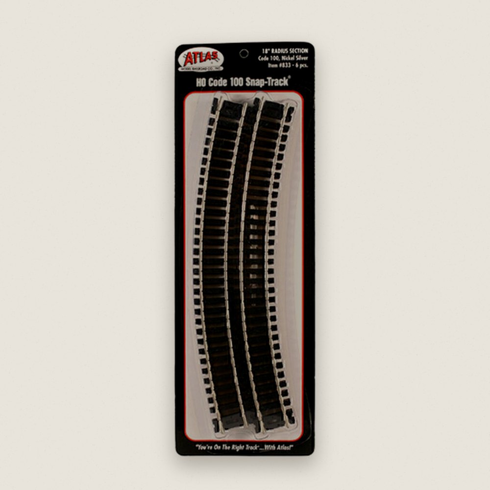 18 Radius Curves (6), HO C100 - Atlas Trains