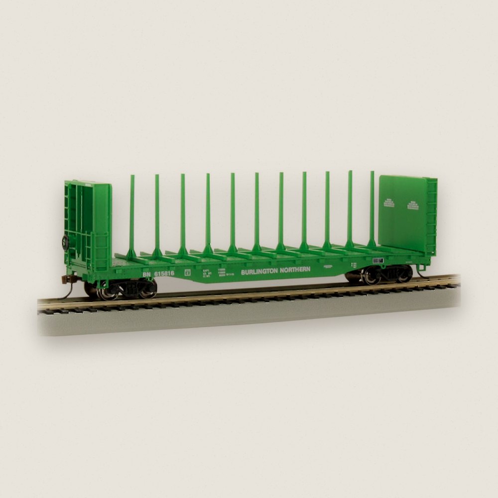 Flatcar, HO 52 Burlington Northern #615816 - Bachmann