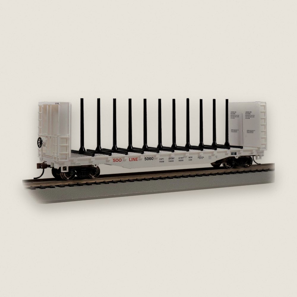 Center-Beam Flat Car, HO 52 Soo Line #5060 - Bachmann