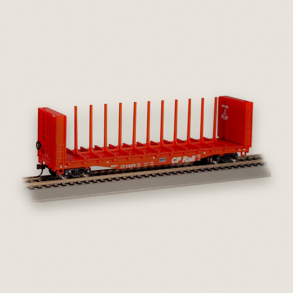 Center-Beam Flatcar, HO 52 with Bulkheads, CP Rail #316879 - Bachmann