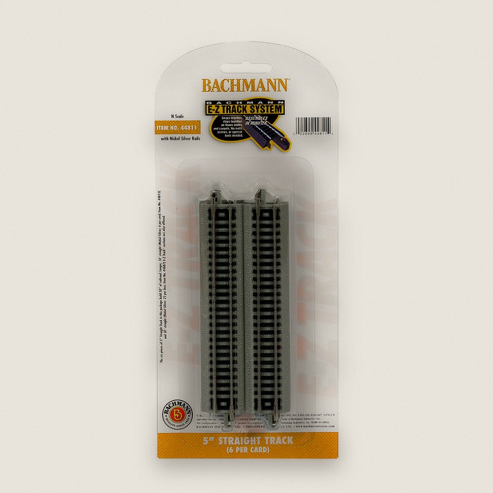 Straight Track, N NS EZ 5, 6 Pack - Bachmann