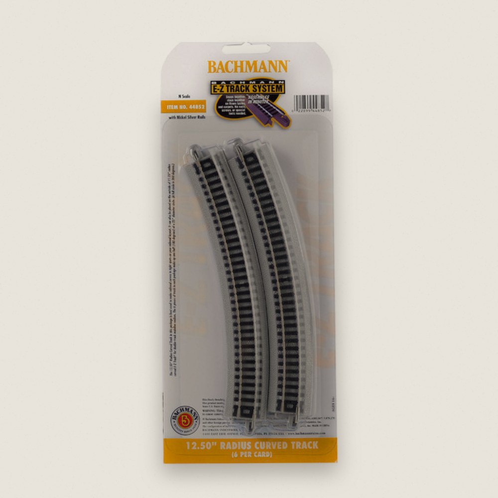 Radius Curve Track, N NS EZ 12.5, 6 Pack - Bachmann