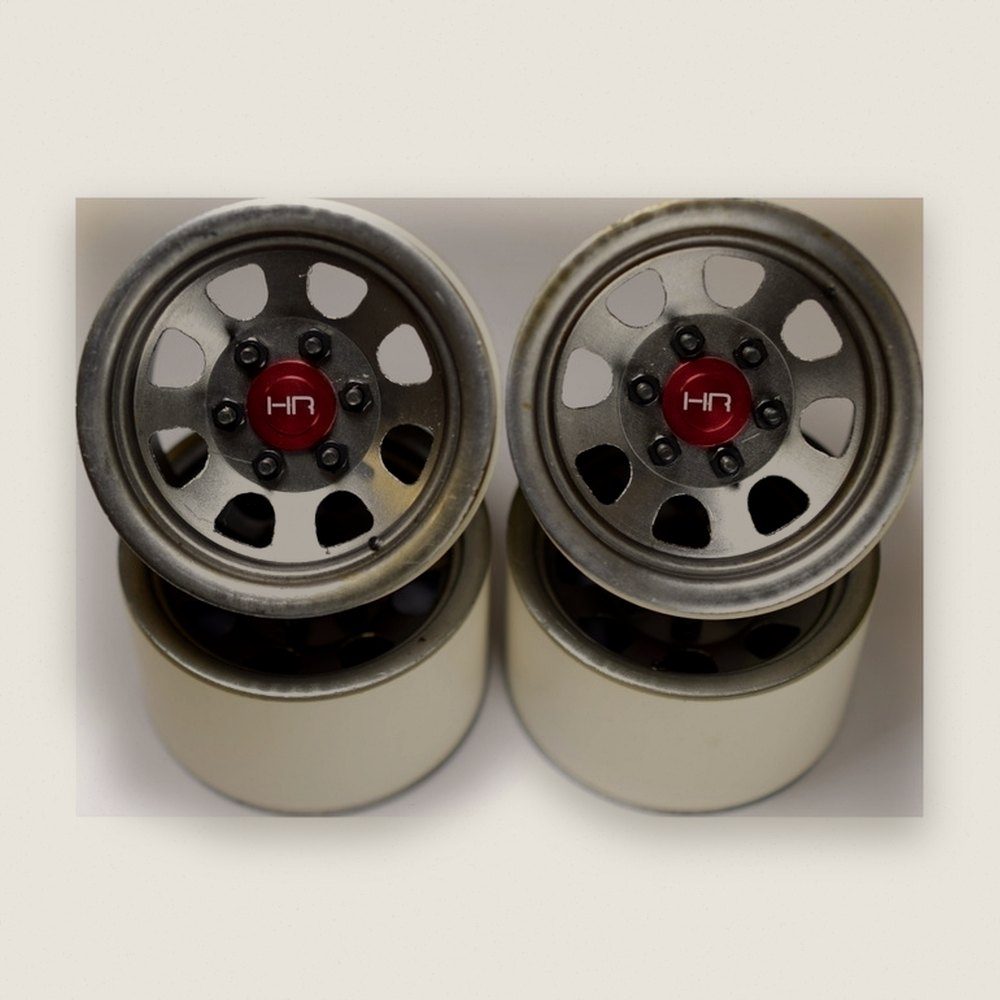 Raw Steel 2.2 Beadlock Wheels, 6-Lug Wagon, 12mm Hex (4) - Hot Racing
