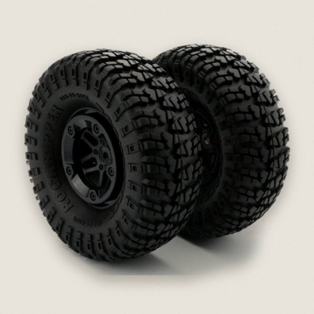 RTR Wheel & Tire Set, 1.9, 2 Pieces, for Sca-1e - Carisma