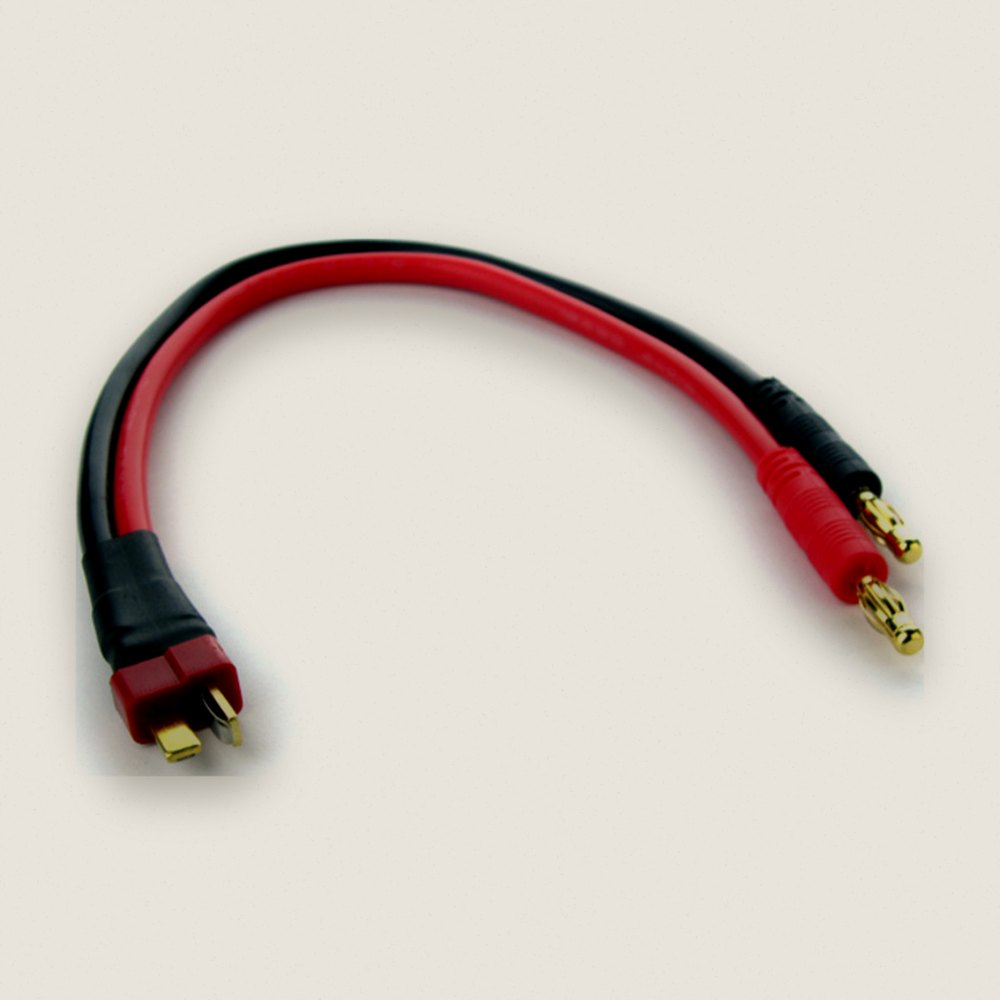 Charging Adapter, T-Plug Style Connector to Banana Plugs - Common Sense RC
