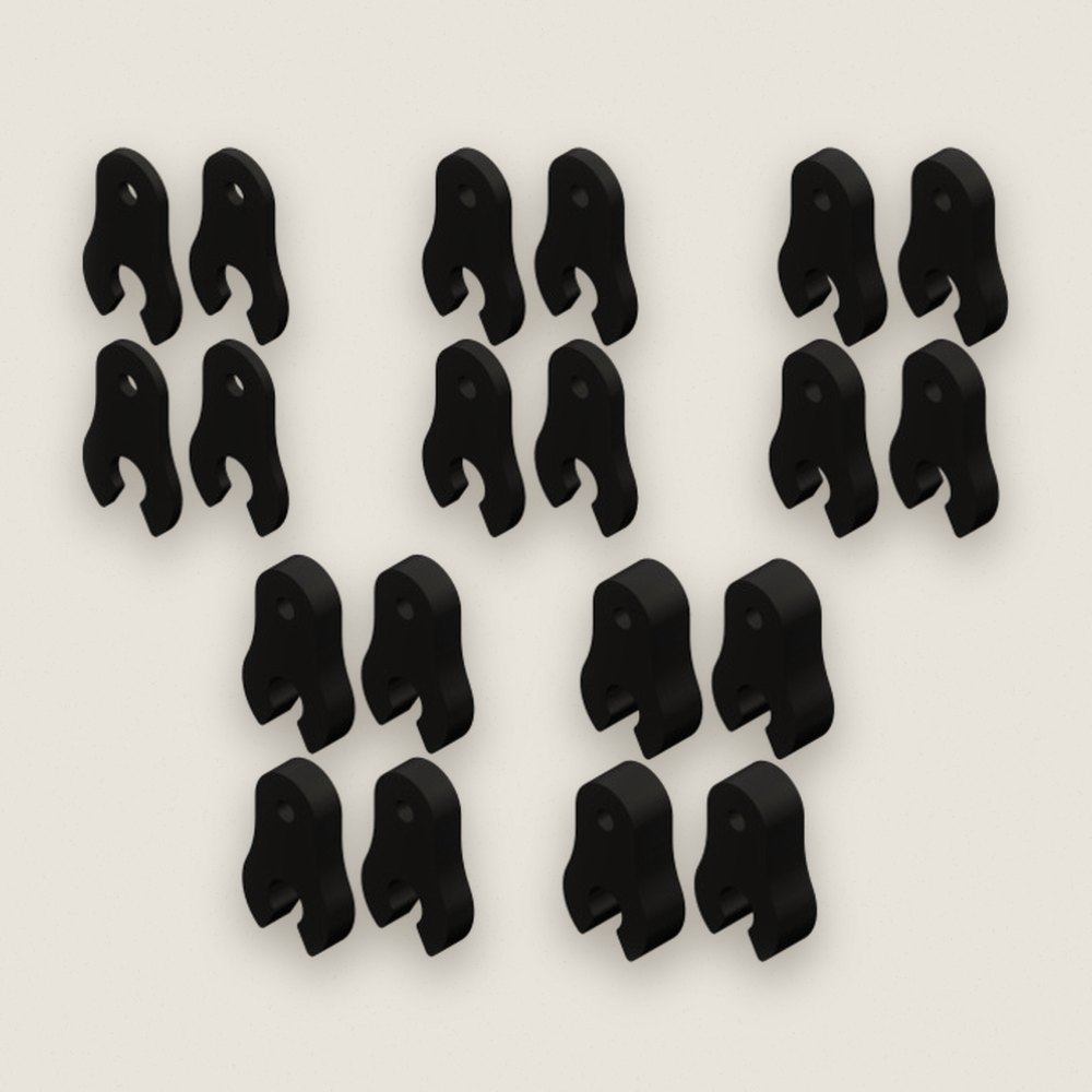 Caster Clips Set, 1 to 4.5mm, 1 Set for Dementor Kronos Python - Corally