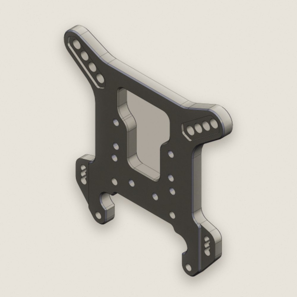 Rear Aluminum Shock Tower, 5mm, 1 Pc for Python - Corally