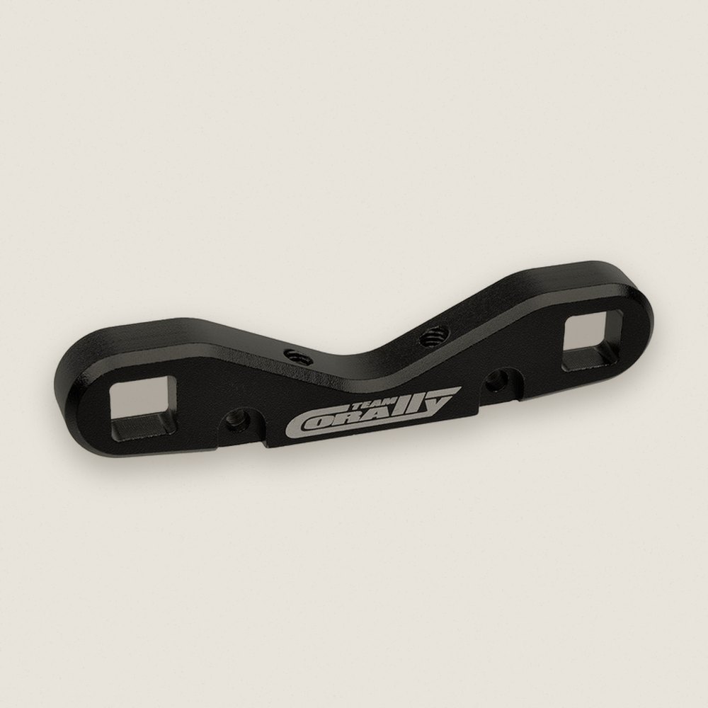 Heavy-Duty Suspension Arm Mount, Re-Fr, 8mm Aluminum, Black - Corally