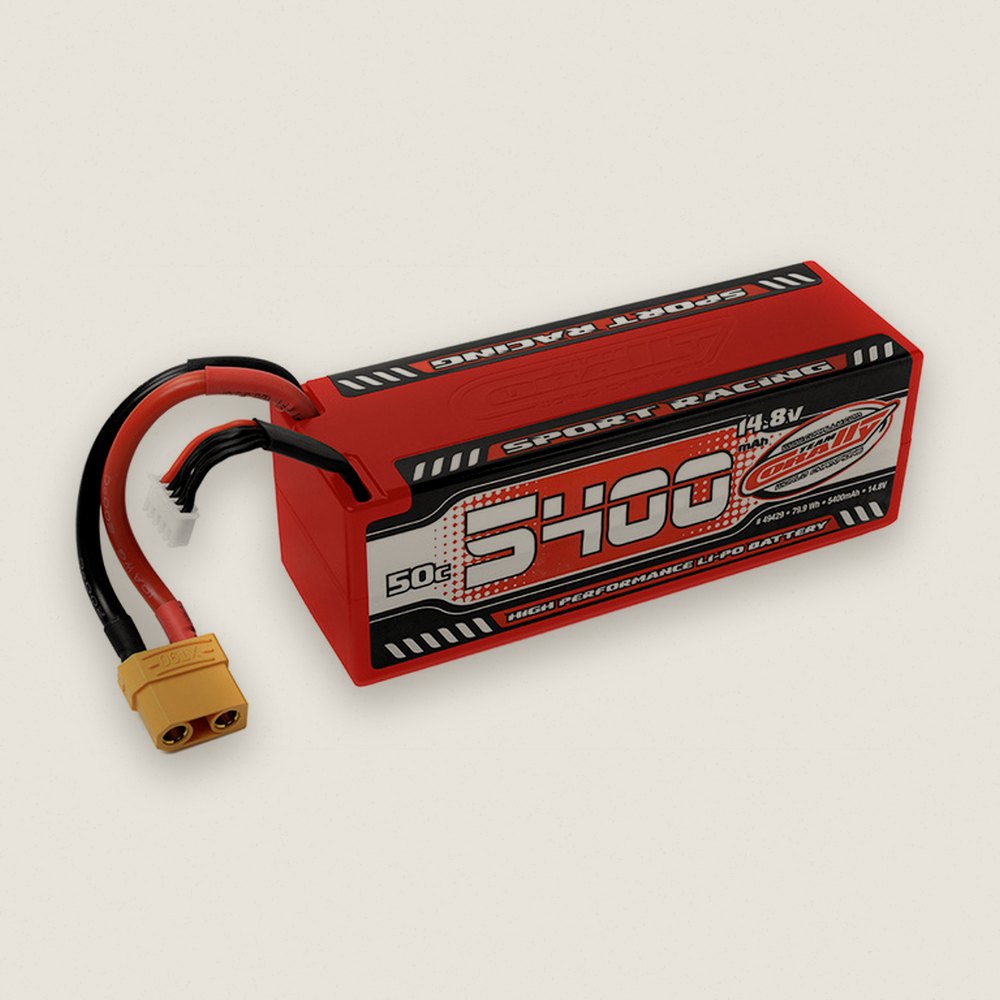 Lipo Battery, 5400mah 14.8v 4s 50c Hardcase Sport Racing with Har - Corally
