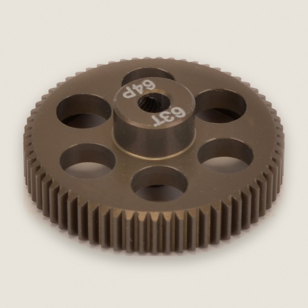 Pinion Gear, 64DP 63T in 7075 Hard Material - Core RC