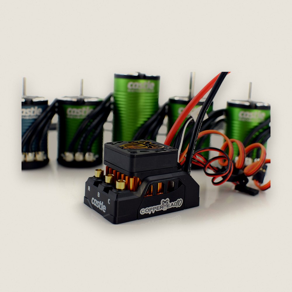 Brushless Motor Combo, Copperhead 10 1406-7700Kv - Castle Creations