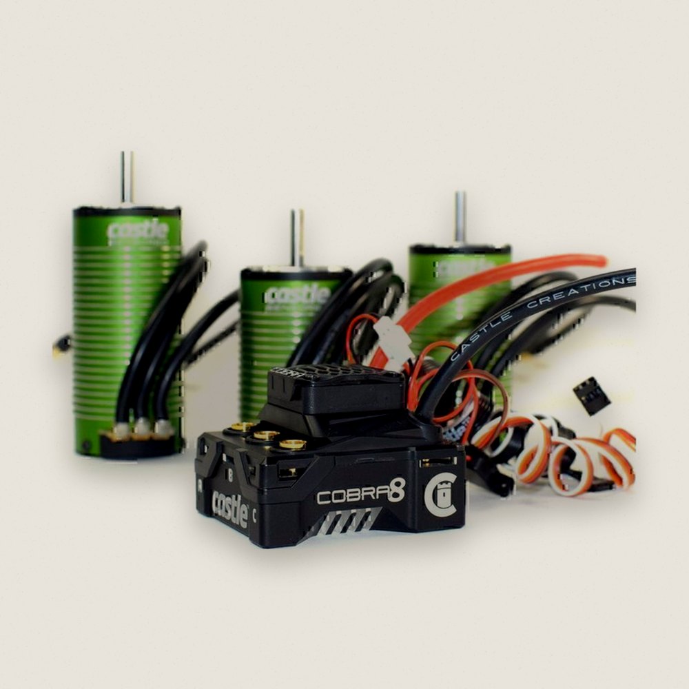 Brushless Motor Combo, Cobra 8 25.2V Speed Control with 1512-2650Kv Sensored - Castle Creations