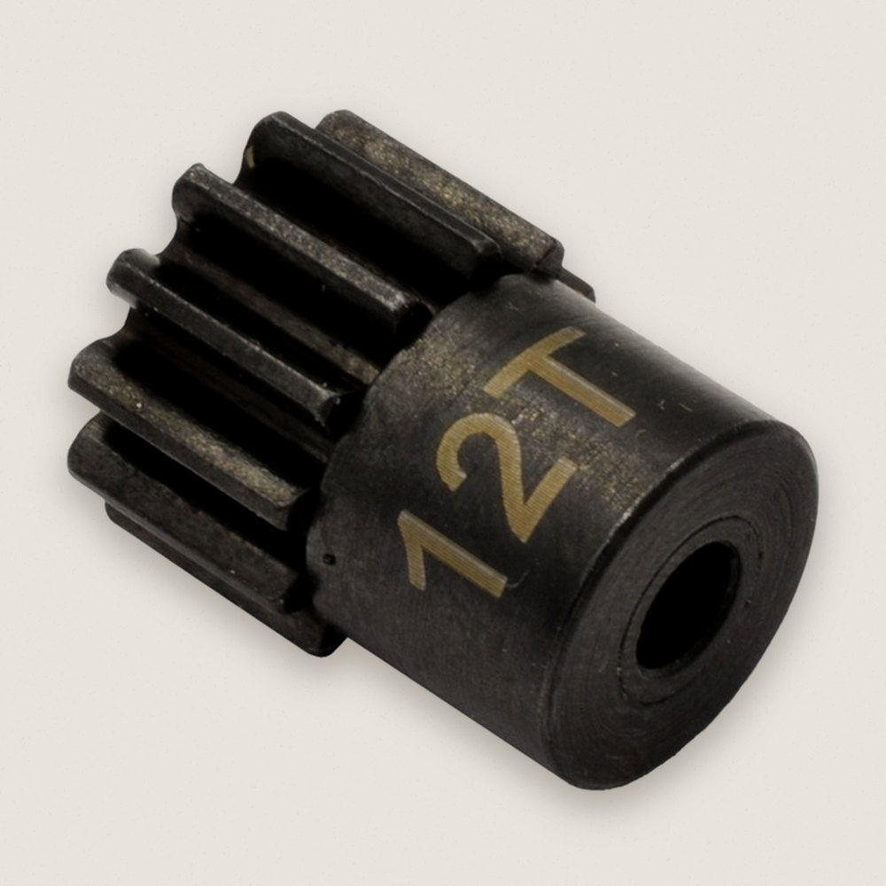 Pinion Gear, 12T 32P Hardened Steel, 1/8 Bore - Hot Racing