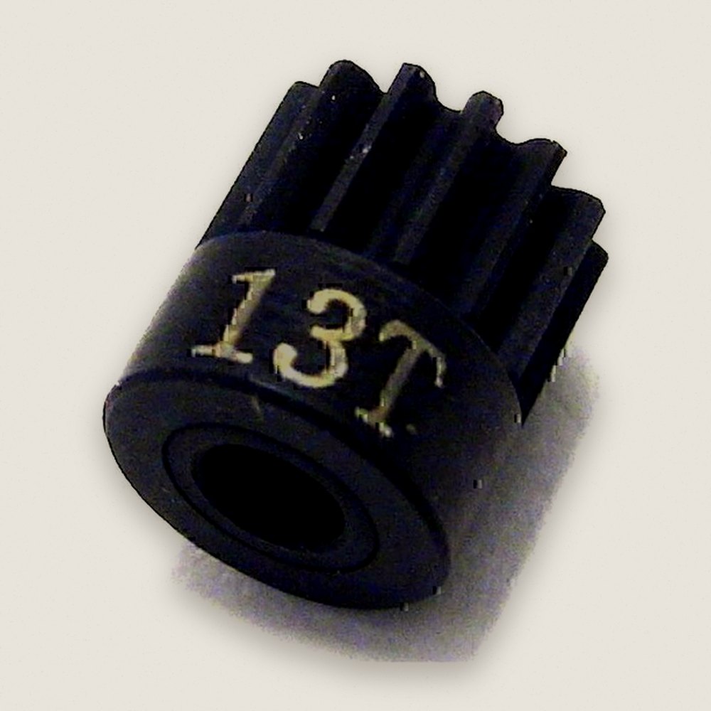 Pinion Gear, 13T 48P Hardened Steel, 1/8 Bore - Hot Racing