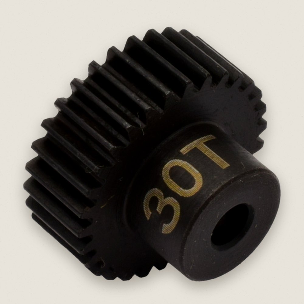 Pinion Gear, 30T 48P Hardened Steel, 1/8 Bore - Hot Racing