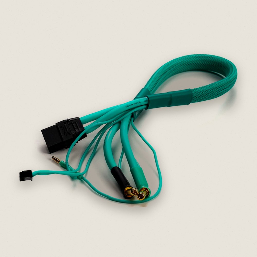 Charge Lead, 2S LiPo XT90 Female to 5mm Bullets (620mm) - Cayote