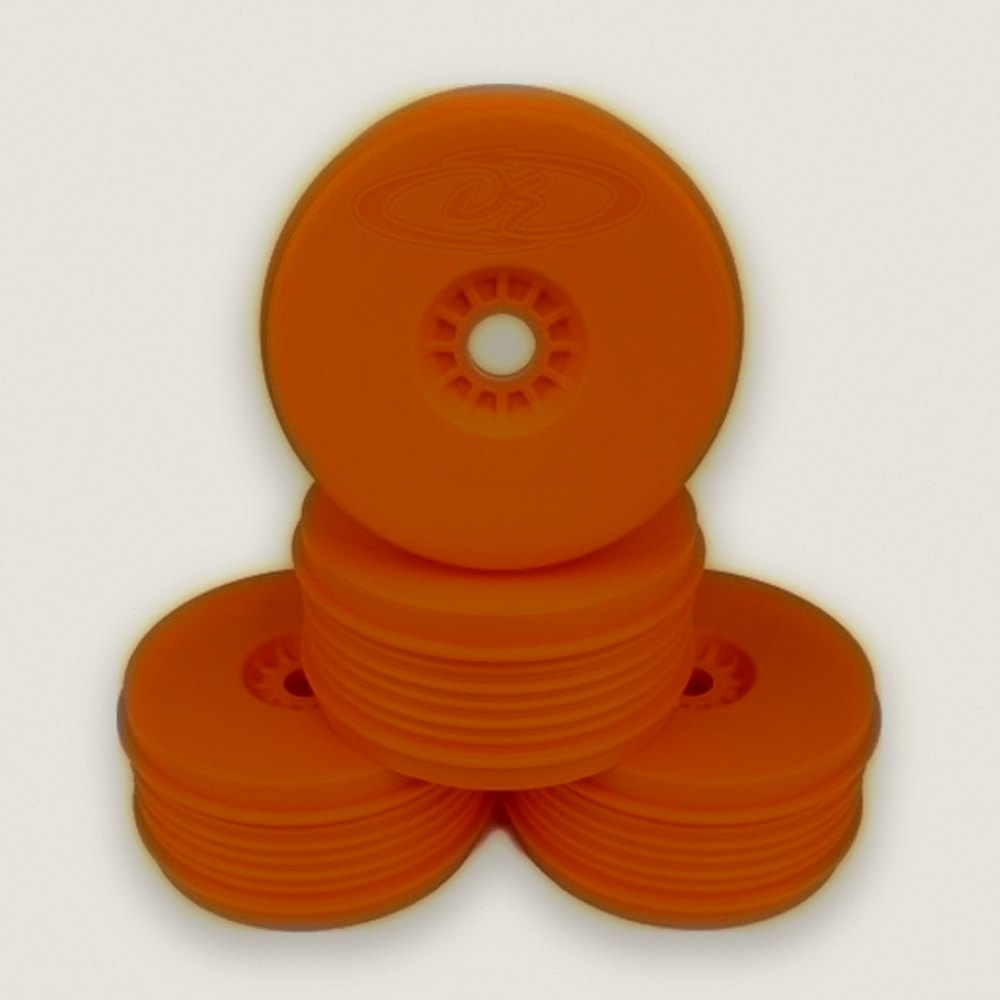 Speedline Plus Wheels, Orange, for 1/8 Buggy - DE Racing