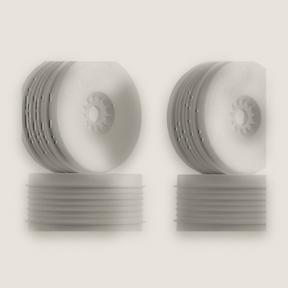 Speedline Plus 1/8 Buggy Wheels, White - DE Racing