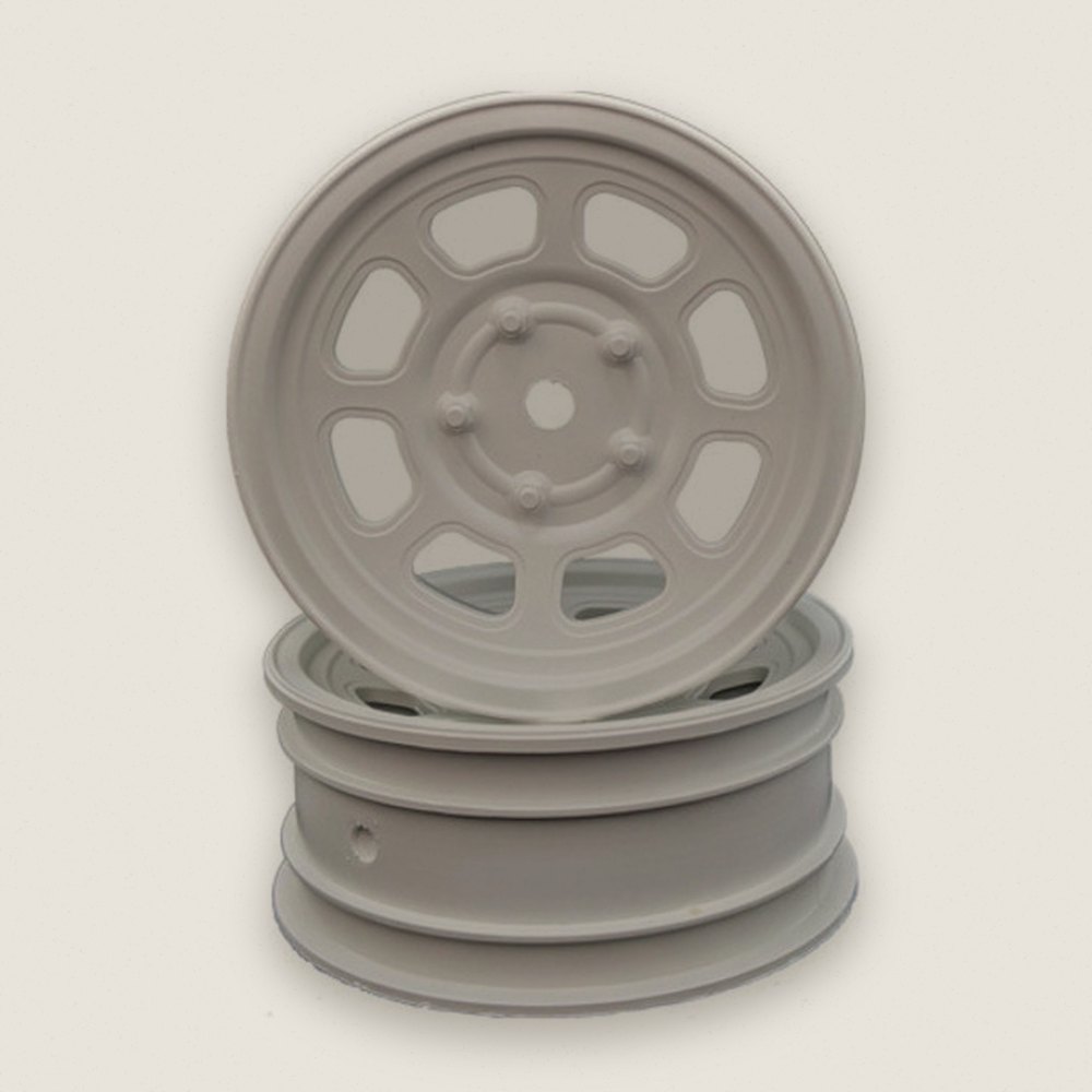 Speedway Buggy Wheels, Front, White, 4 Pack, for Associated B6 / Customworks - DE Racing