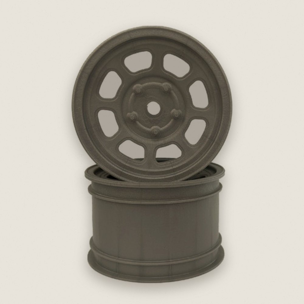 Speedway Buggy Wheels, Rear, Silver, 4 Pack, for Associated B6 / Tlr 22 / Customworks - DE Racing