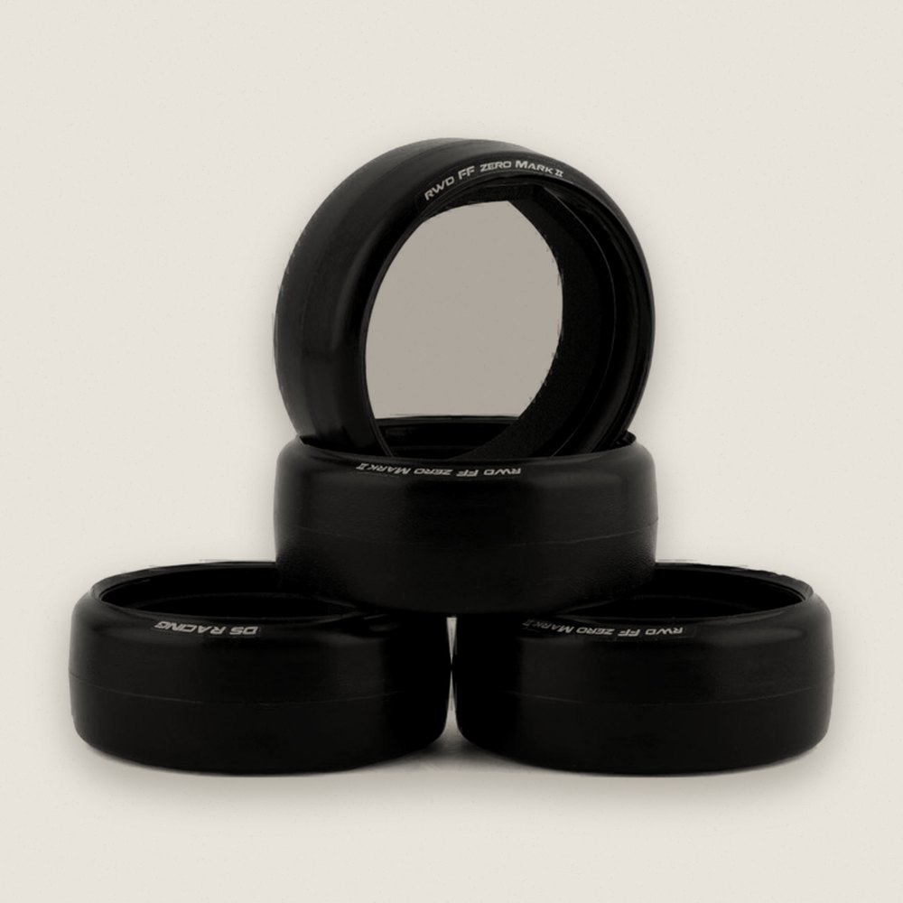 Slick Drift Tires (4) for RWD FF Zero Mark II - DS Racing