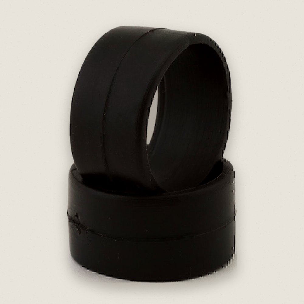 Front Slick Rubber Touring Tires (2), 1/28 Medium Soft - DS Racing