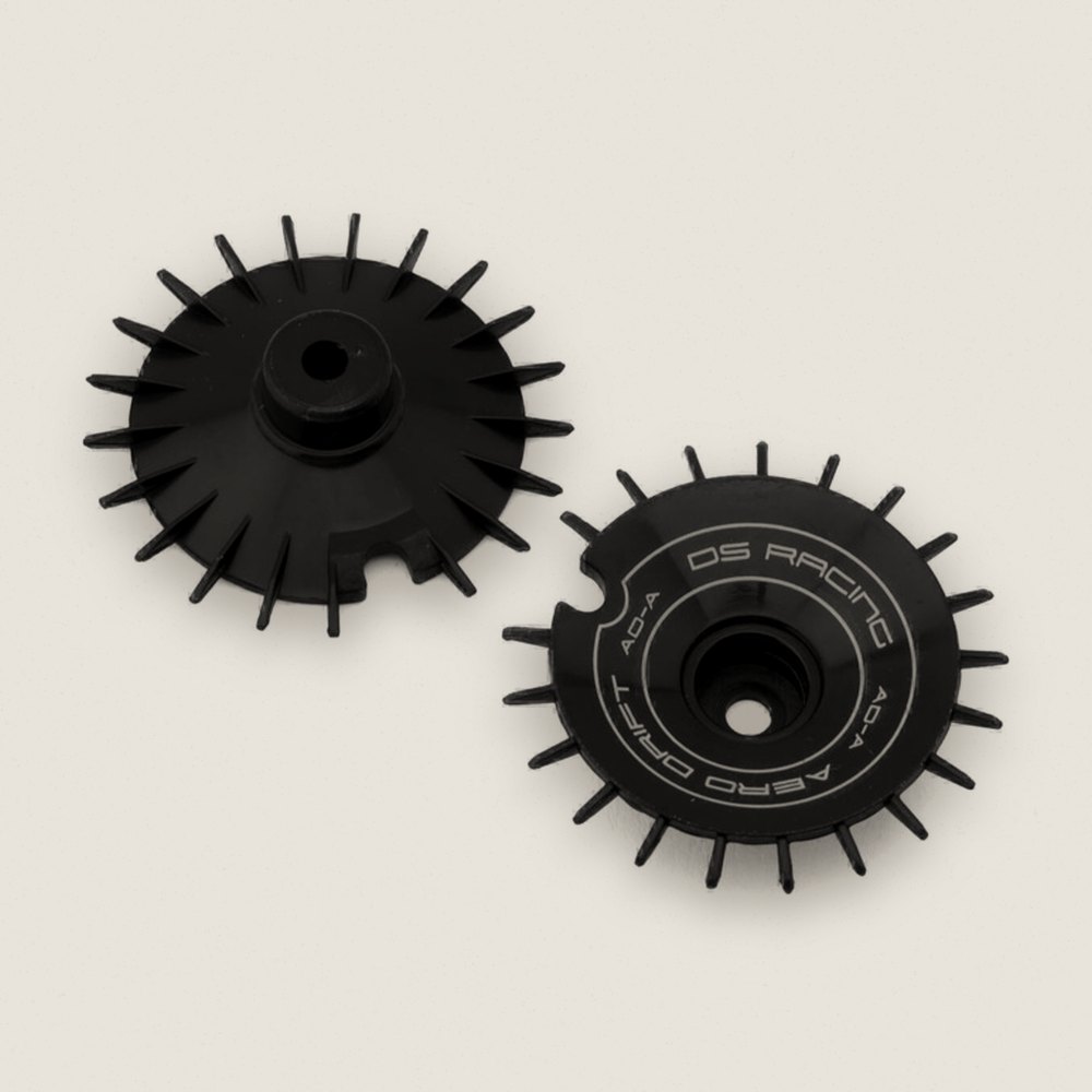 Sloped Aero Drift Wheel Covers (2) for Drift Element Wheels, Black - DS Racing