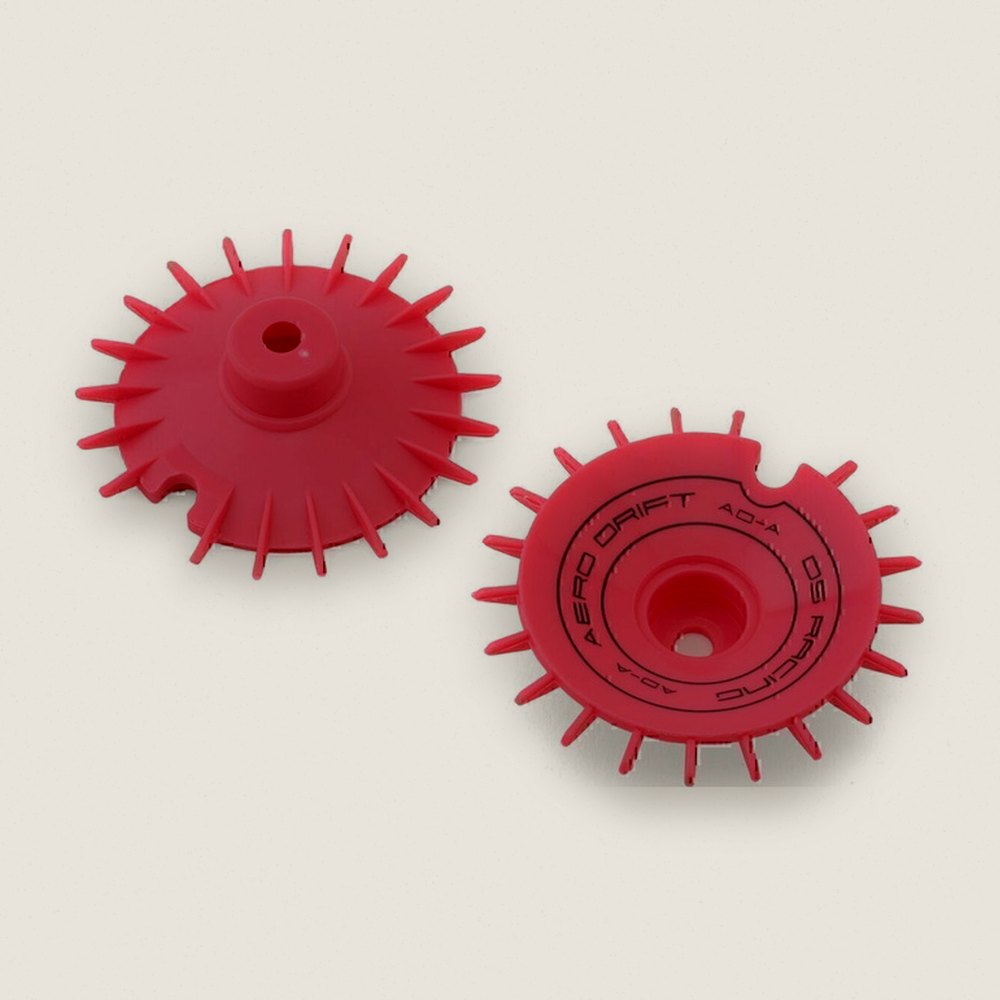 Sloped Aero Drift Wheel Covers (2) for Drift Element Wheels, Fluorescent Pink - DS Racing