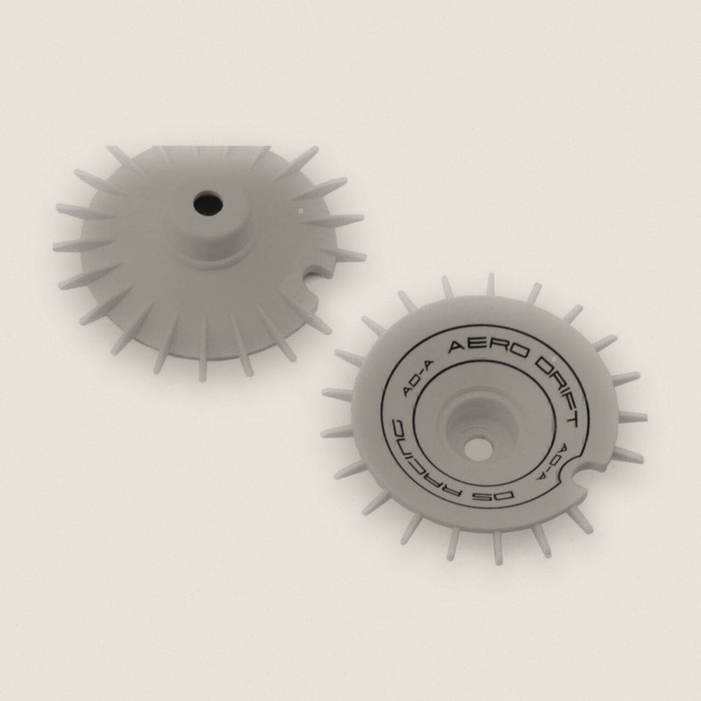Sloped Aero Drift Wheel Covers (2) for Drift Element Wheels, White - DS Racing