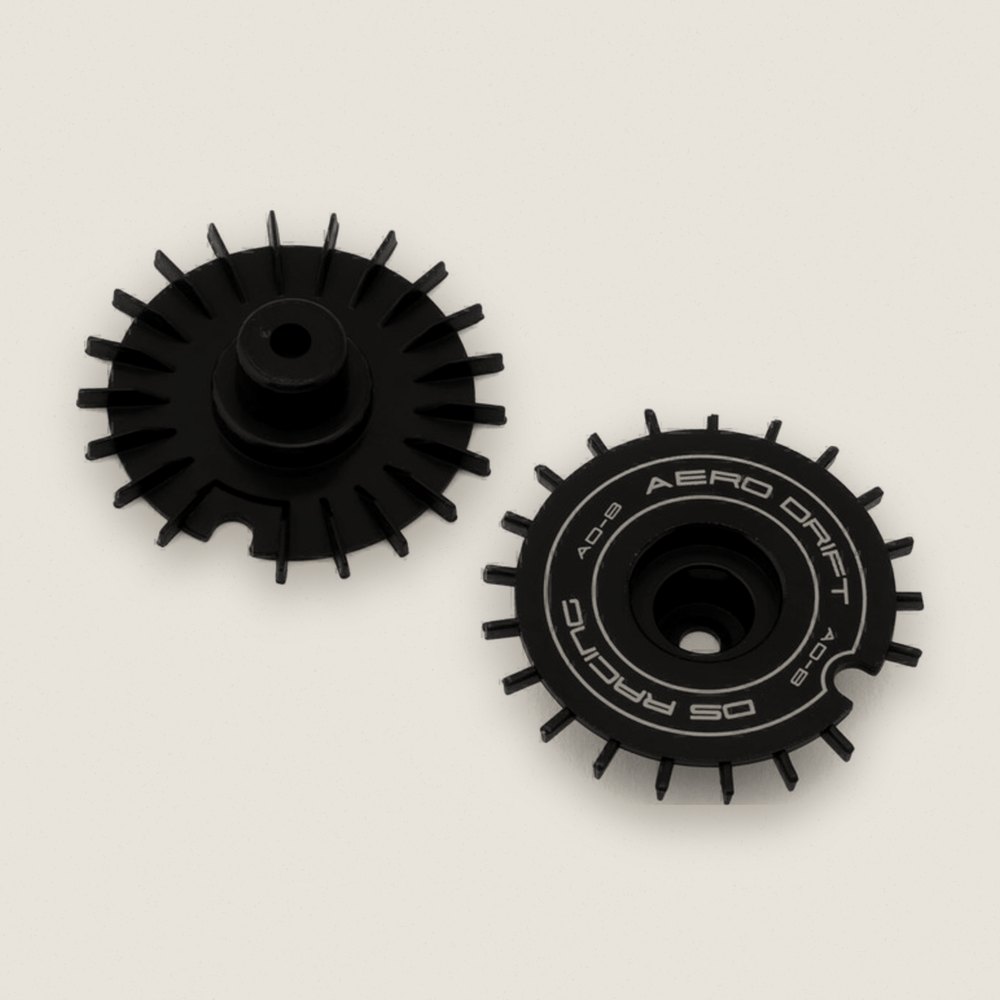 Flat Aero Drift Wheel Covers (2) for Drift Element Wheels, Black - DS Racing