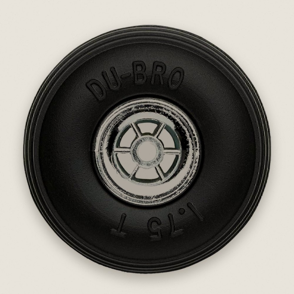 Treaded Chrome Wheels, 1-3/4 Inch Diameter, Qty 2 - DU-BRO