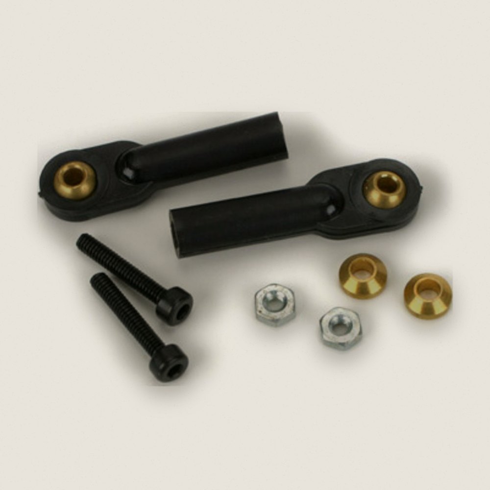 Swivel Ball Link with Hardware, Black, 4-40, Qty 2 - DU-BRO