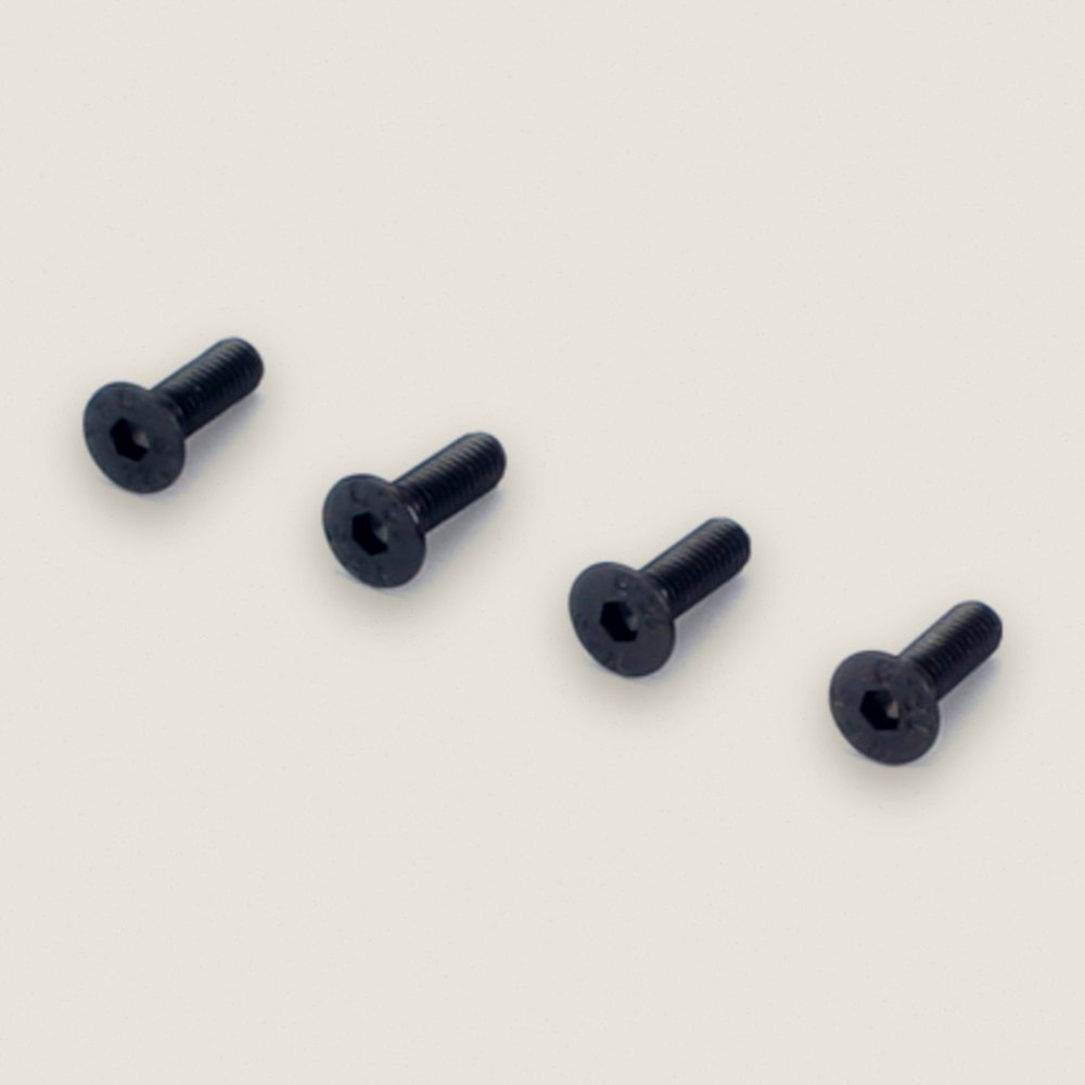 Flat Head Cap Screws, M3x10mm (FHCS), Qty 4 - DU-BRO