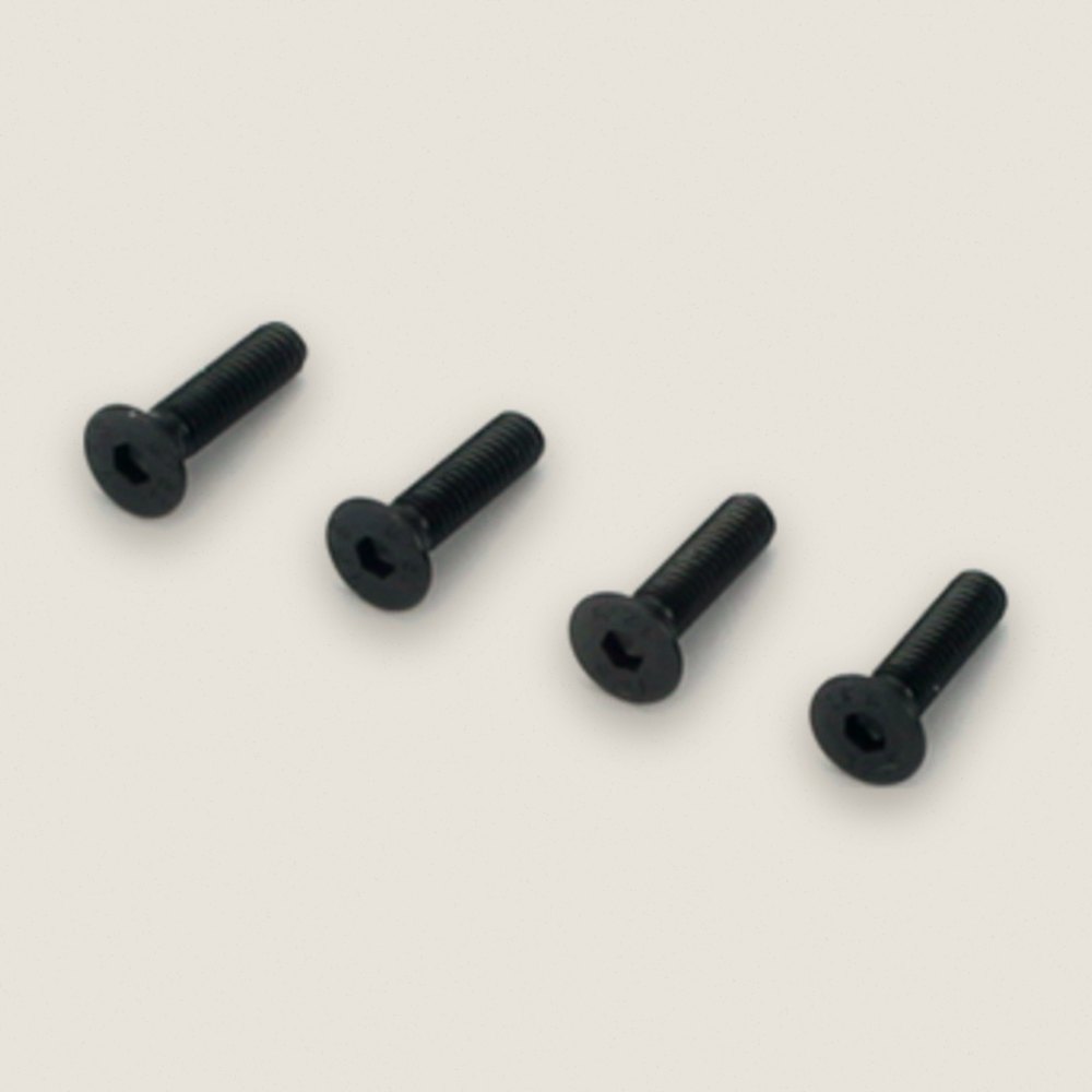 Flat Head Cap Screws, M3x12mm (FHCS), Qty 4 - DU-BRO