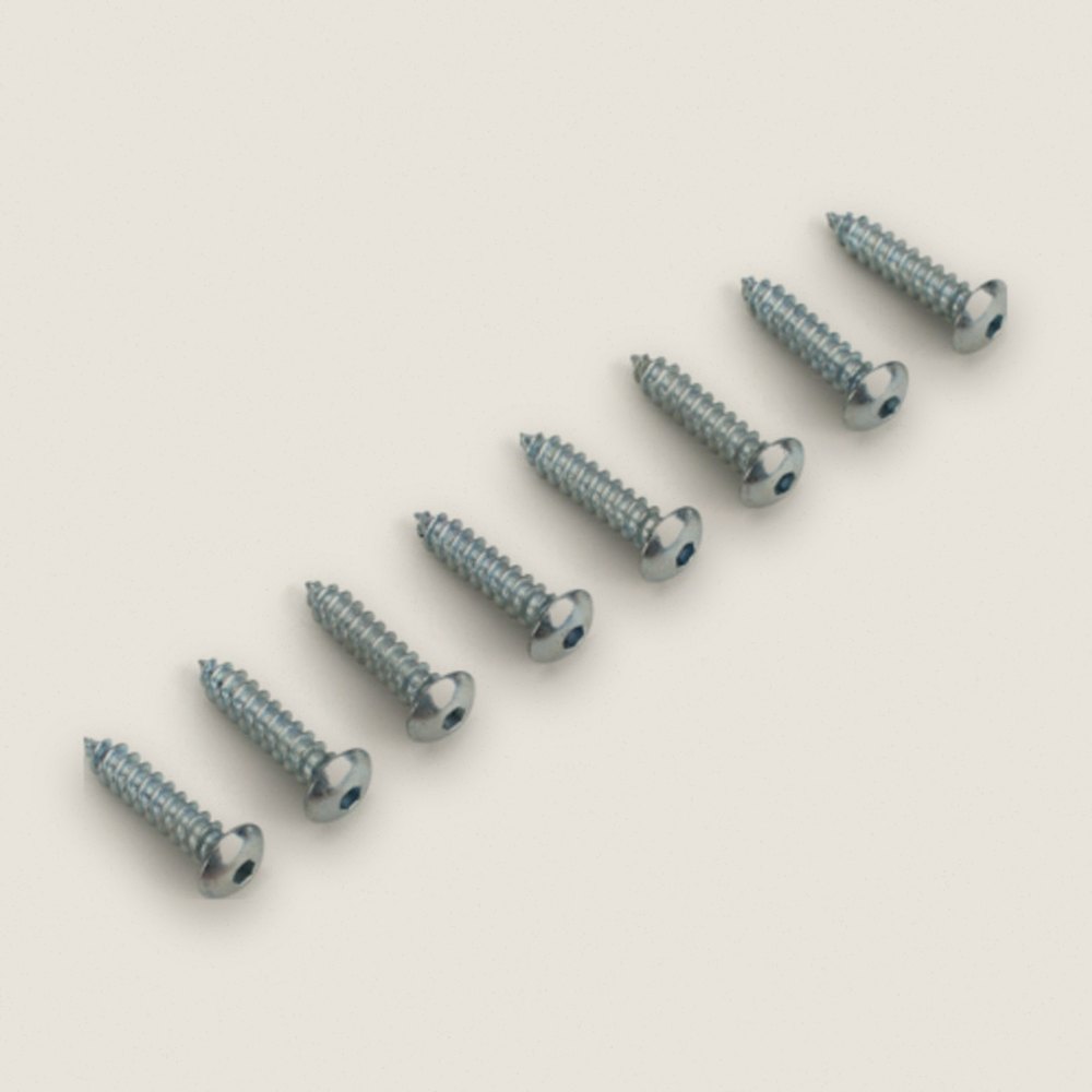 Button Head Sheet Metal Screws, 4x1/2, Pack of 8 - DU-BRO