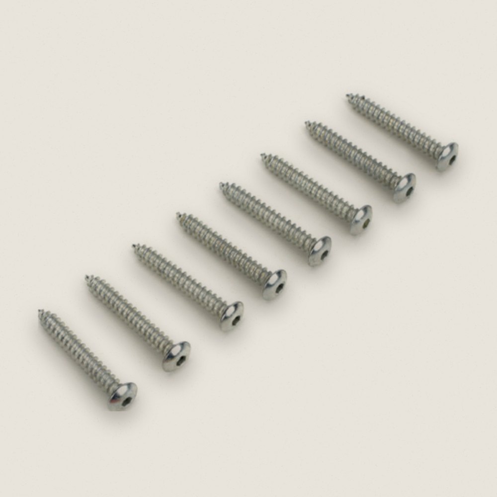 Button Head Sheet Metal Screws, 6x1, Pack of 8 - DU-BRO