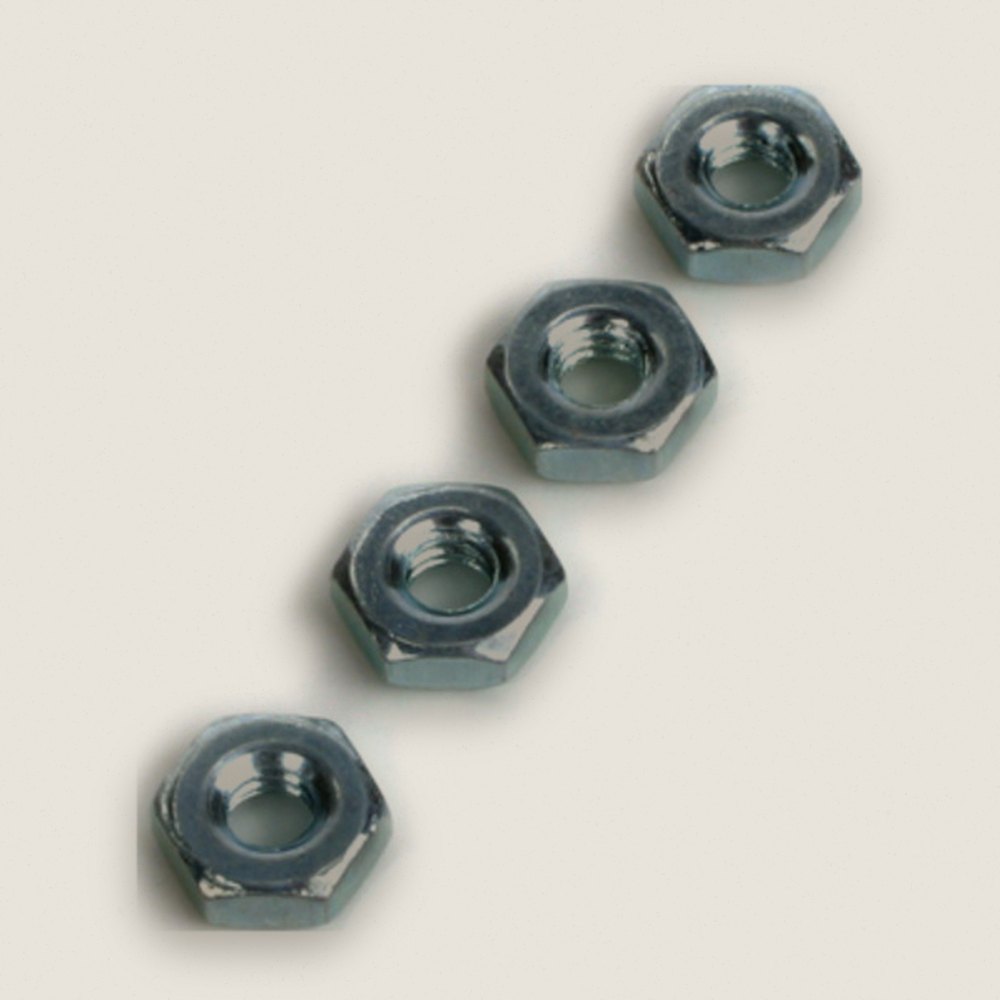Hex Nut, Steel, 8-32, Pack of 4 - DU-BRO