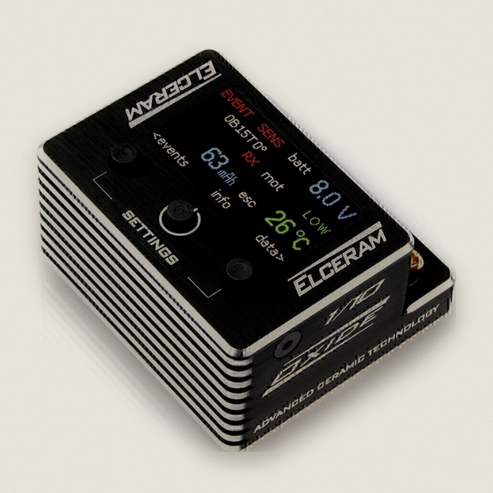 Brushless Electronic Speed Control, G2 Oxide 1/10 with Color Liquid Crystal Display - Elceram