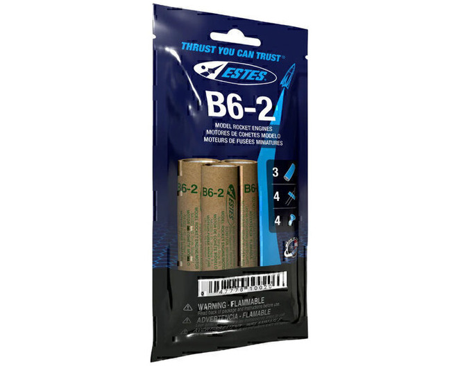B6-2 Model Rocket Engines 3pk